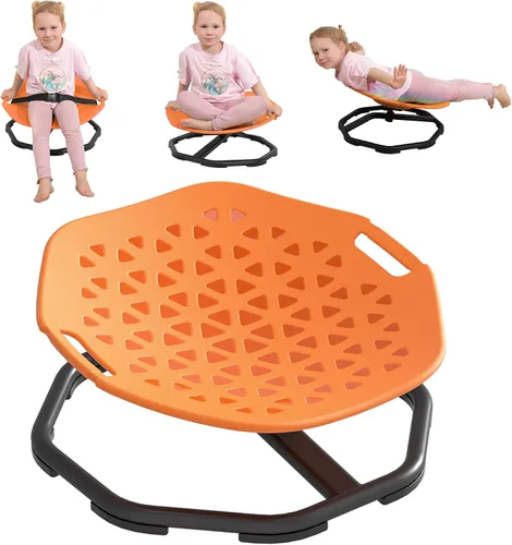 Vista 7 de Silla Giratoria Sensorial para Niños Autistas, Silla Giratoria Mejorada para Niños con Manijas, Mejora el Enfoque y el Equilibrio, Ideal para Equipo