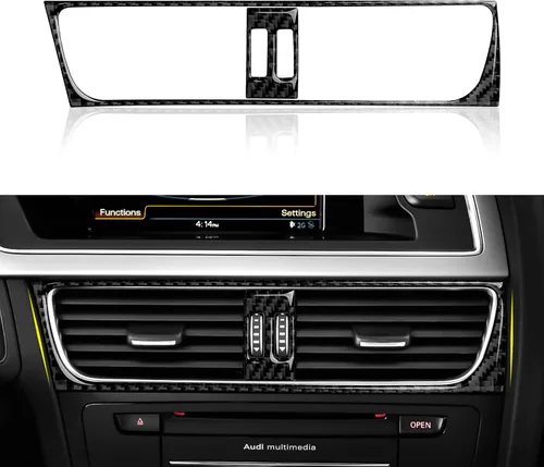 Vista 10 de Adhesivos para panel de CD de aire acondicionado para Audi A4 A5 S4 S5 RS4 RS5 Q5 accesorios de fibra de carbono interior pegatinas, estilo B