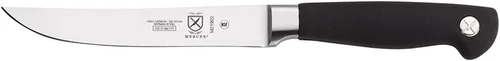 Vista 19 de Cuchillo para carne forjado Mercer Culinary Genesis de 10 pulgadas, Cuchillo rígido, forjado para deshuesar, 15,24 cm, 6", Acero/negro