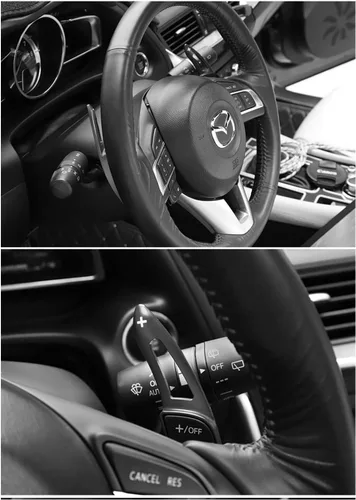 Vista 5 de Cubiertas de extensión de palanca de cambios de palas de repuesto para volante de aluminio para Mazda 3 6 Axela Atenza CX9 CX3 CX5 MX5 Mazda3