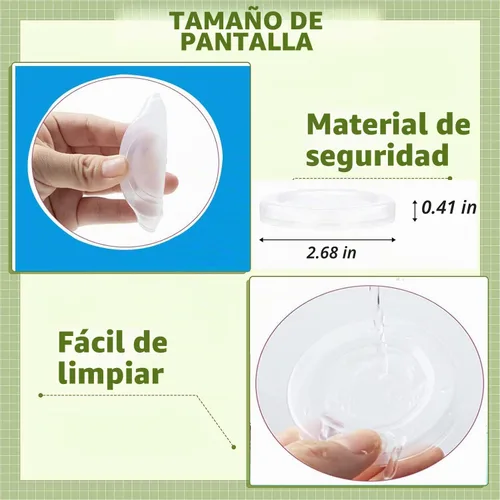 Vista 2 de 15 tapas para tarros de yogur, plástico transparente, reutilizables, polipropileno sin BPA, parte superior de rosca, transparentes, redondas, aptas