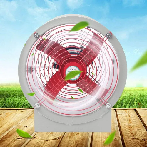 Vista 5 de Ventilador de tubo cilíndrico de 16 pulgadas, ventilador axial, ventilador axial de 1450 rpm, ventilador de alta velocidad, ventilador