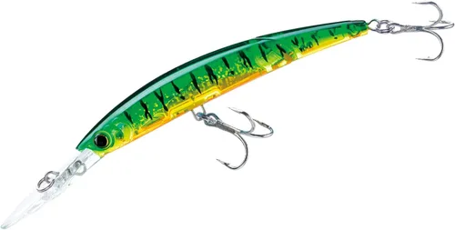 Vista 9 de Yo-Zuri Crystal 3D Minnow Deep Diver Señuelo articulado, amarillo naranja, 5-1/4 pulgadas Azul plateado
