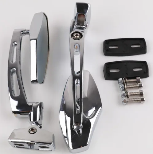 Vista 2 de Xyzctem - Espejos deportivos de carrera, de base ajustable, universales, de cromo para Honda CBR 600 1000 RR F4i F4 Suzuki GSXR 600 700 1000 1300