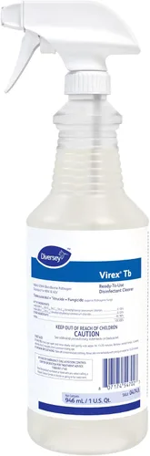 Vista 2 de VIREX Diversey Tb 04743. Limpiador desinfectante, tuberculocida de uso hospitalario, virucida, fungicida con aroma a limón, líquido listo para usar