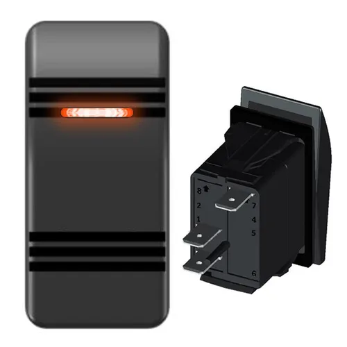 Vista 26 de Interruptor basculante marino de 3 pines para coche y barco 12V 24V encendido/apagado impermeable con LED azul SPST