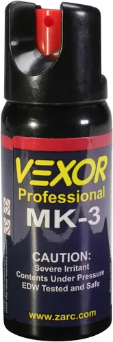 Vista 2 de VEXOR - Paquete de protección en aerosol de pimienta: paquete de 3 aerosoles de máxima fuerza policial y gel de pimienta de seguridad