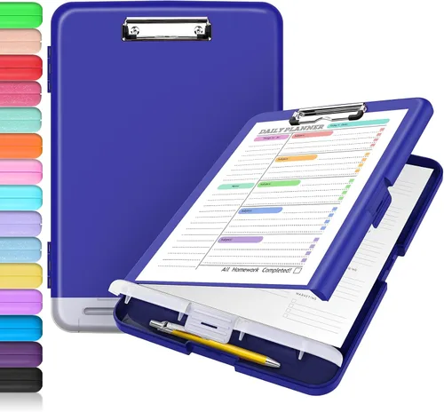 Vista 25 de Sooez - Sujetapapeles de documentos clínicos con almacenamiento, sujetapapeles de plástico resistente, de alta capacidad, con soporte para bolígrafo
