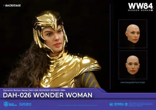Vista 8 de Beast Kingdom Wonder Woman 1984: Golden Armor Wonder Woman DAH-026 Figura de acción dinámica de 8 ction Heroes, multicolor
