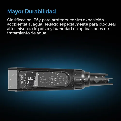 Vista 4 de AC Infinity Kit de Medidor Hidropónico PRO, Lápiz Digital de pH de Alta Precisión con Precisión de pH ±0.01 y Sonda Intercambiable, Medidor Todo