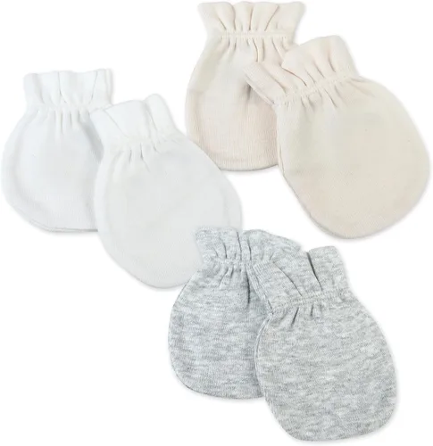 Vista 8 de HonestBaby Baby - Paquete de 100% gorras de algodón orgánico multipack y guantes sin rasguños