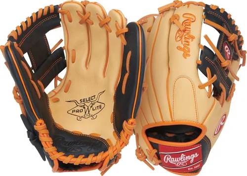 Vista 13 de Rawlings Guante de béisbol juvenil Select PRO LITE Modelos Pro Player Tamaños 10.5 a 12.25 pulgadas Múltiples estilos