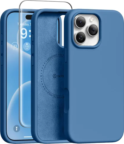 Vista 138 de GONEZ Funda magnética para iPhone 12 Case / 12 Pro Case, compatible con MagSafe, [protector de pantalla + protector de lente de cámara], funda