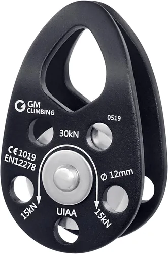 Vista 13 de GM CLIMBING Polea micro 30kN CE UIAA de la mejilla del oscilación certificada