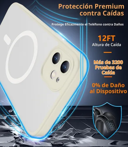 Vista 3 de SPIDERCASE Funda magnética translúcida diseñada para iPhone 11, con 2 protectores de pantalla de vidrio templado, antihuellas, para iPhone 11 de 6.1