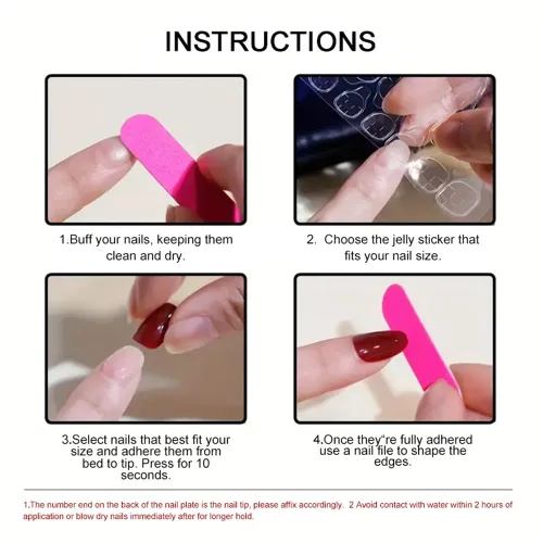 Vista 5 de 24 unidades de uñas postizas largas estilo ataúd CEWEWP con punta francesa marrón, uñas falsas rosas con pegamento, uñas falsas con diseños