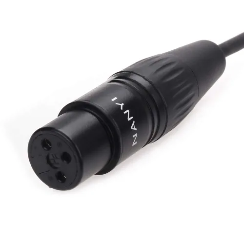 Vista 2 de NANYI Cable de micrófono divisor XLR de 3 pines hembra a hembra, cables de conexión DMX de 10 pies/9.8 ft con cobre sin oxígeno