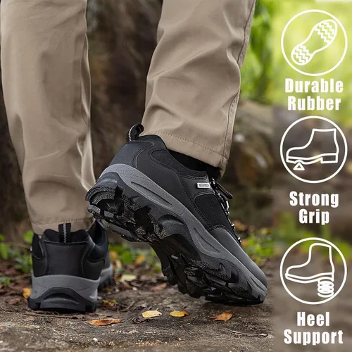 Vista 3 de CC-Los Botas de senderismo para hombre, impermeables, botas chukka casuales para hombre