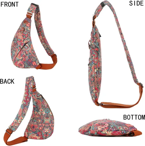 Vista 2 de Bolso bandolera para mujer, bolso cruzado en el pecho, hombro y antirrobo, bolso de viaje XB-15