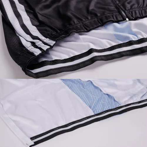 Vista 3 de Conjunto corto acolchado 3D transpirable con cremallera completa para hombre