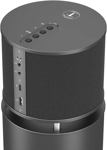 Vista 2 de ABRAMTEK Altavoz Bluetooth de 100 W, altavoz inalámbrico de alta potencia E600 con subwoofer de súper graves y sonido 360 para el hogar, oficina