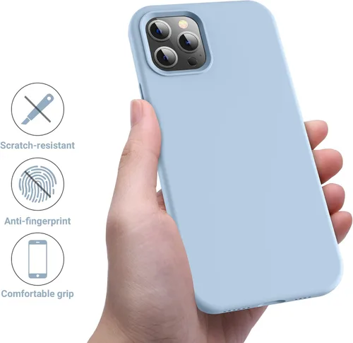 Vista 4 de [Usado] OTOFLY - Funda protectora compatible con iPhone 12 Pro Max de 6.7” (2020), serie Silky and Soft Touch, goma suave de silicona líquida