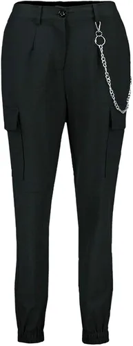 Vista 5 de ZAFUL Women's Casual Cargo Pants with Pockets High Waist Jogger Pants Baggy Chain y2k Streetwear Pants