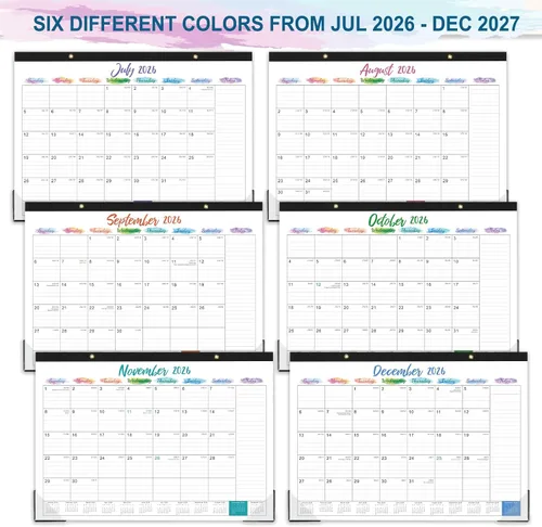 Vista 5 de Calendario de escritorio 2024, calendario 2024 de enero de 2024 a diciembre de 2024, calendario mensual de escritorio de 12 meses, 17 x 12 pulgadas