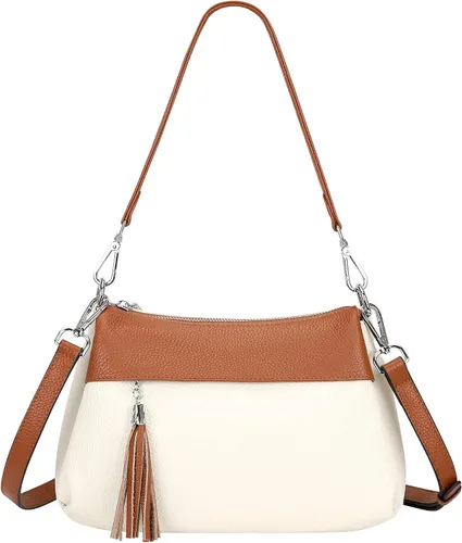Vista 42 de Over Earth Genuine Leather Crossbody Bags for Women Small Hobo Handbags Shoulder Purses with 2 Detachable Straps