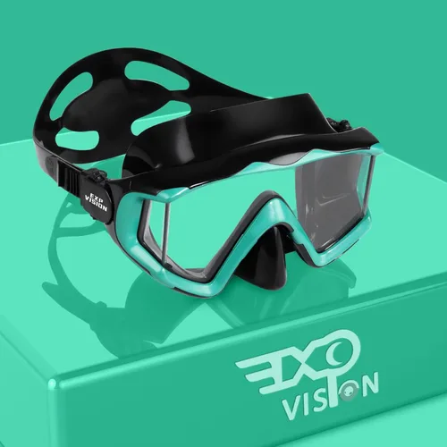 Vista 24 de Máscara de buceo Pano 3 para adultos, máscara de esnórquel de vidrio templado, máscara de natación antivaho sin fugas, gafas de natación con Azul