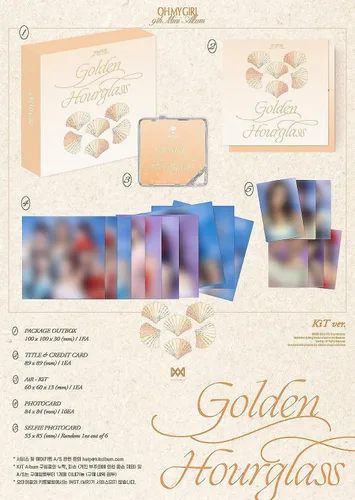 Vista 4 de OH MY GIRL Reloj de arena dorado 9º contenido del mini álbum+POB+Tarjeta fotográfica+seguimiento sellado (conjunto completo
