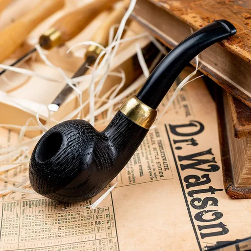 Vista 7 de Dr. Watson - Pipa de tabaco, forma clásica de ukelele, se adapta a filtro de 0.354 in, viene con bolsa, en caja (rusticado)