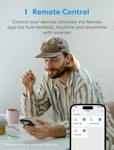 Vista 5 de meross Interruptor de atenuación inteligente de un solo polo compatible con Apple HomeKit, Alexa Google Assistant y SmartThings, interruptor de luz