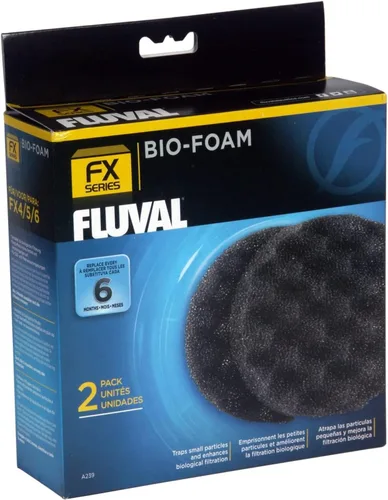 Vista 8 de Fluval FX - Espuma de carbono, filtro de repuesto para acuario, paquete de 2, A249, blanco