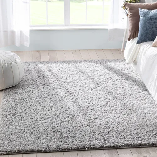 Vista 29 de 3Well Woven Elle Basics Emerson Shag Camino de pasillo, texturizado, azul oscuro, de 3 x 10, 2'7" x 9'6
