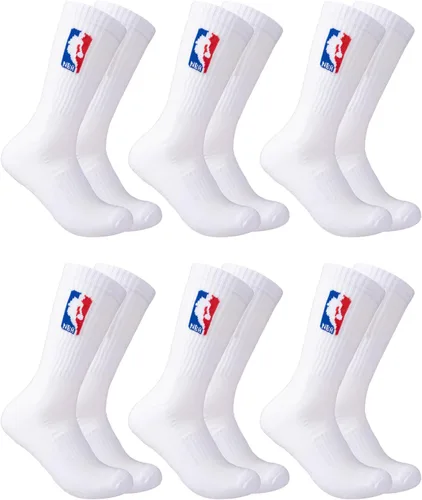 Vista 7 de Ultra Game Men’s NBA Official Athletic Cushioned Secure Fit Crew Socks - 6 Pack