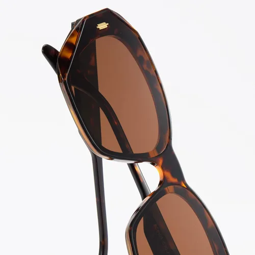 Vista 5 de Cyxus Gafas de sol polarizadas para mujer, ojo de gato, protección UV, marco de acetato irregular, ultraligero, moda para mujer