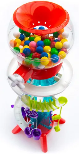 Vista 5 de Thames & Kosmos Gumball Machine Maker Lab - Máquina expendedora de bolas de chicle que hace trucos y acrobacias, instrucciones en 2 idiomas