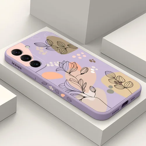 Vista 26 de LEECG Funda para Samsung Galaxy S22, Diseños de Flores Elegantes de Silicona Suave con Protección contra Caídas y Resistente a Huellas Dactilares