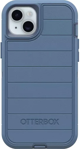 Vista 3 de OtterBox iPhone 15 Plus y iPhone 14 Plus (solamente) - Funda de la serie Defender - Jeans azul bebé - Sin pantalla - Resistente y duradero