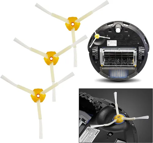 Vista 5 de Energup Accesorio para aspiradora Irobot Roomba serie 500 600 610 620 650, el paquete incluye 3 filtros, 3 cepillos laterales, 1 paquete de cerdas