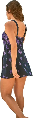 Vista 3 de Swimsuits For All Traje de baño para mujer, talla grande, con costuras de princesa