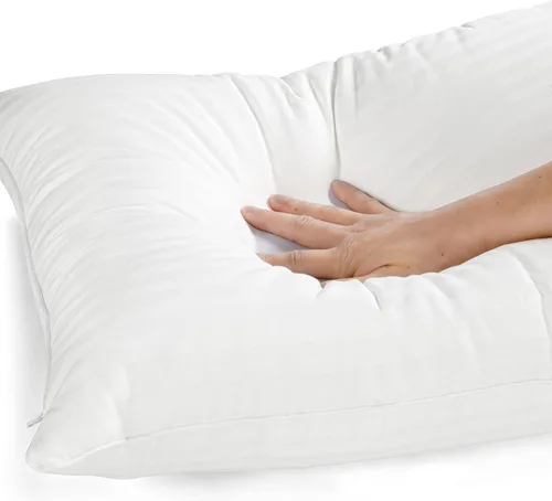 Vista 6 de EverSnug Juego de 2 almohadas de lujo de capa ajustable para dormir de lado, delanteros y traseros, almohadas refrescantes de hotel con 3 capas