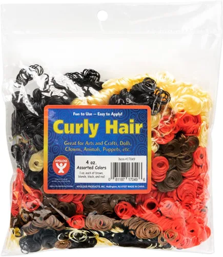 Vista 7 de Hygloss Cabello Rizado de Muñeca de 16 oz para Manualidades Surtido - Cabello Sintético Premium para Hacer Muñecas, Marionetas y Proyectos de Artes