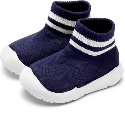 Vista 7 de Engtoy - Zapatos y calcetines para bebé, pantuflas transpirables y antideslizantes con suela de goma suave - Zapatillas de deporte para niños y niñas