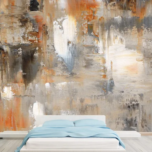 Vista 36 de wall26 - Pintura de arte abstracto marrón y beige - Mural de pared extraíble Papel pintado autoadhesivo grande - 66x96 pulgadas