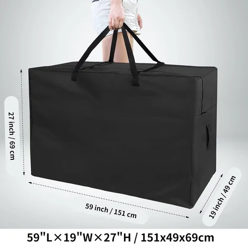 Vista 2 de Bolsa de almacenamiento plegable para colchón Milliard Trifold, se adapta a colchón Queen de 6 pulgadas, bolsa de colchón plegable – 59 pulgadas