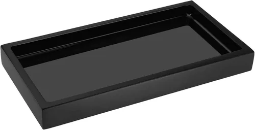 Vista 14 de Emibele Bandeja de tocador de baño, bandeja rectangular de resina de mármol Tinta azul