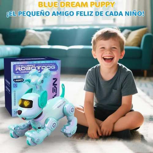 Vista 7 de VATOS Nuevo Robot Perro Inteligente con Control Remoto para Niños, 17 Funciones Interactivas Divertidas Inteligente Programable Cachorro Robótico