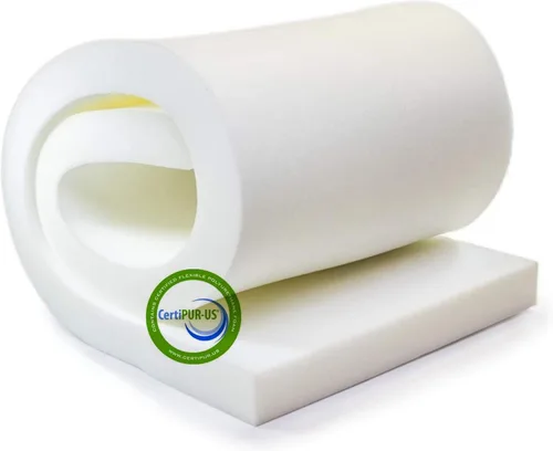 Vista 14 de Isellfoam Cojín de espuma para tapicería de alta densidad, 2 pulgadas de alto x 22 pulgadas de ancho x 80 pulgadas de largo (firme) 46ILD, espuma